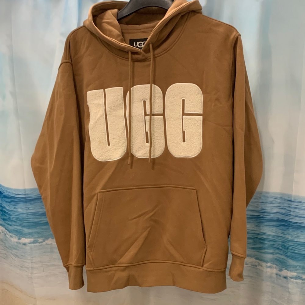 UGG Brown Hoodie with Large White Logo